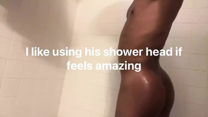Onlyfans model twink femboy ezra_kyle25 exposes big black ass in shower