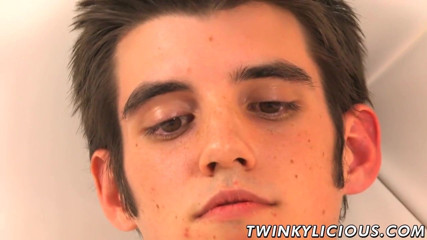 Young guy strokes his dick and plays with it before wanking