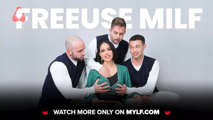 Mylf - Slender Brunette Milf Sucks On Lucky Stud's Cock To Make Him Keep All Her Secrets