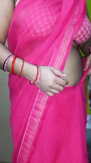 Indian Beautiful Bhabhi in Red Saari Having Sex.