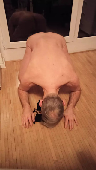 Naked punishment, self fucking, humiliation