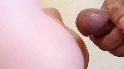 Handjob boy fucks his doll secretly and in the bathroom