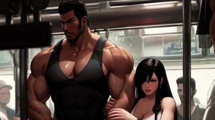 Tifa loves drinking strangers cum on the Midgar train