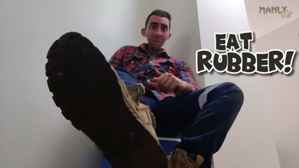 STEP GAY DAD - EAT RUBBER! - HOT DILF STEP UNCLE HAD A BAD DAY &amp; WANTS YOU TO EAT &amp; LICK HIS BOOTS!