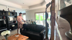 Chinese stud Yummy Jimmy fucks stripper Slutty Kitty in the living room
