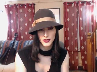Hot trans cam girl riding dildo and doing ATM for a fan