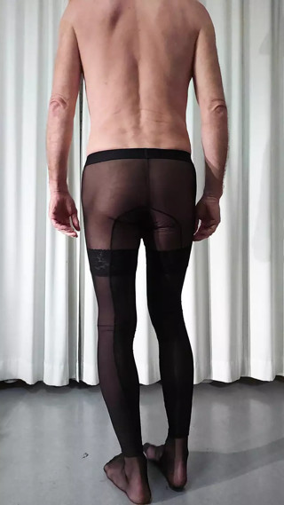 Striptease in Nylons and transparent pants