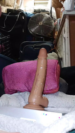 Close-up of me riding my dildos #1