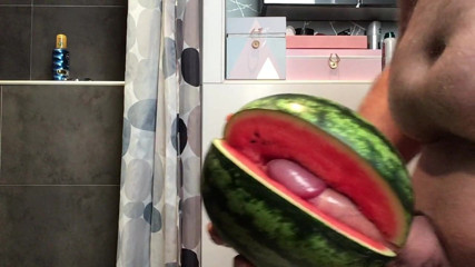 Fucking a watermelon