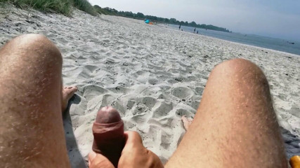 Masturbation on the beach with my panties on 4