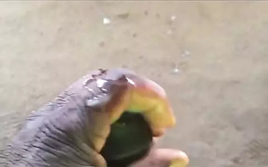 Black grandpa exploading
