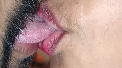 Hot and cute deep Lip kiss