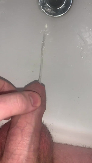 Soft Cock Pissing In Sink