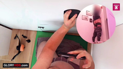 Pussy Toy at the Gloryhole - Hetero Enjoys the Mouth Fuck