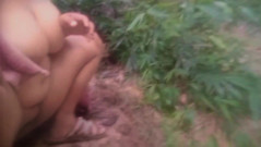 Mother-in-law plays Tarzan in the jungle piss