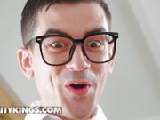 Nerdy Hot Girls With Glasses Playing Together & Getting Fucked In The Ass - REALITY KINGS