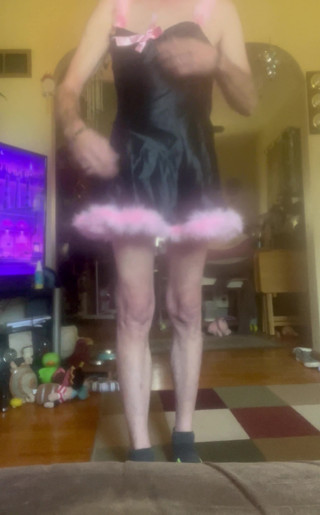 A small gift is presented to you by this silly sissy