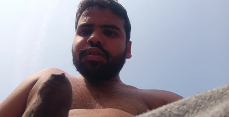 Watching an fucking hot video with full feel of fun on terrace