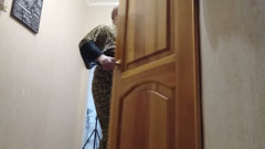 Sucking and Jerking off a Dick to a Courier Instead of a Tip