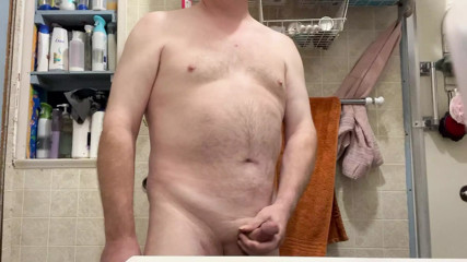 Simple vid of me naked, hard, and stroking. No Cum, just fun.