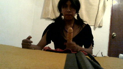 Joselynne Crossdresser Oral And Masturbating Big Dildo Before Using In My Ass