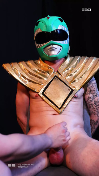 Guy 30 - Edging the Green Power Ranger Until He Covers His Own Face