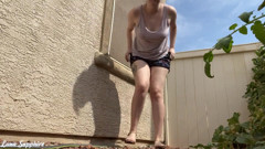 Backyard outdoor pee