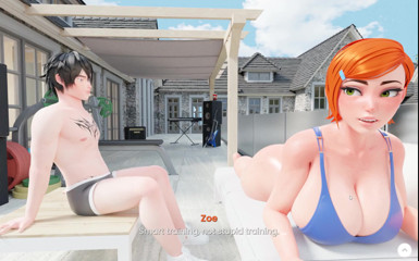 Mansion Days TABOO Hentai Game Ep.8 BIKINI GYM WORKOUT turn into SEX with STEP SISTER !