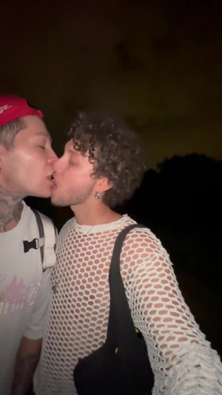 Harry Jen. POV Suck Gay Cock Outdoors