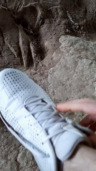 Hot teen feet walk without socks in summer