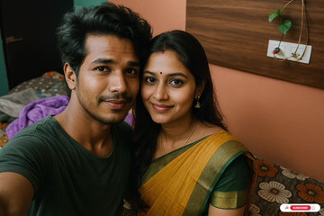 Indian Bangali Bhabhi New Couple Newly Merried Injoy Indoor Bed Romance By -Snapchat143