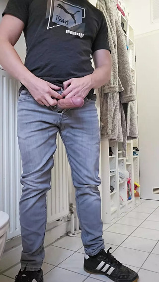 Only piss on the floor with a big cock