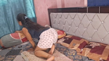 Desi Indian Step Sister Was Left by Her Step Brother on the Pretext of Giving Her a Massage