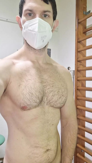 Sport Man in Socks Masturbate and Cum