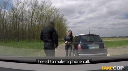 Fake Cop - Nerdy Perky Tit Driver Creampied by Cop