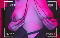 Sexy MILF Plays with Pierced Boobs