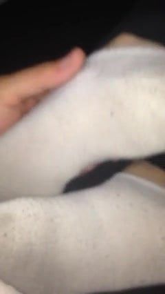 Ashley sexy sock sniff