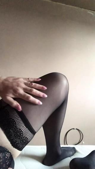 My pink nails and Lacy underwear