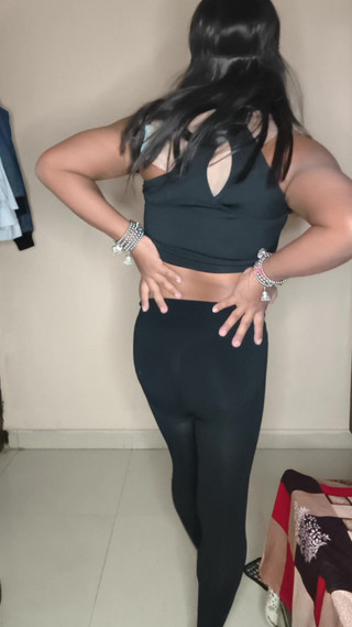 Crossdresser in tight pant