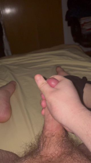 Toning jerked off to orgasm