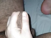 Step daughter hand slipped into step dad dick giving him a handjob 