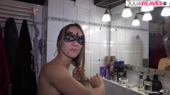 Pia & Bea's 1St gangbang & bukkake party in Hamburg