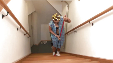 Horny horny cleaning lady lets herself be fucked properly