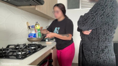 kitchen with latin titties part 1