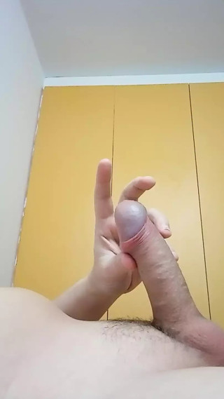 I don't like to masturbate my big cock, but my stepmom likes to watch when I have a ruined orgasm