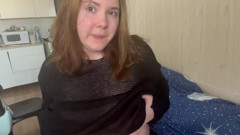 Daphne Key is fooling around on camera with a vibrator, pleasuring herself.