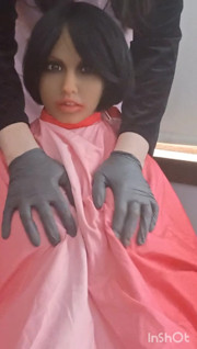 A preview of what's to cum, Julia modeling haircutting capes