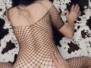 Cuckold session with wife in erotic lingerie in mesh