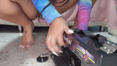 Close Up Fuck Machine Squirt and Cum