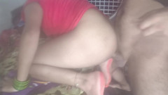 The sister-in-law started screaming when brother-in-law's whole cock went into sister-in-law's ass in doggy style.